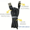 thumbnail image 2 of 10FT Braided USB-C Fast Charging Set by  - US Adapter & Ultra Strong Cable for Most Smartphones, 2 of 6