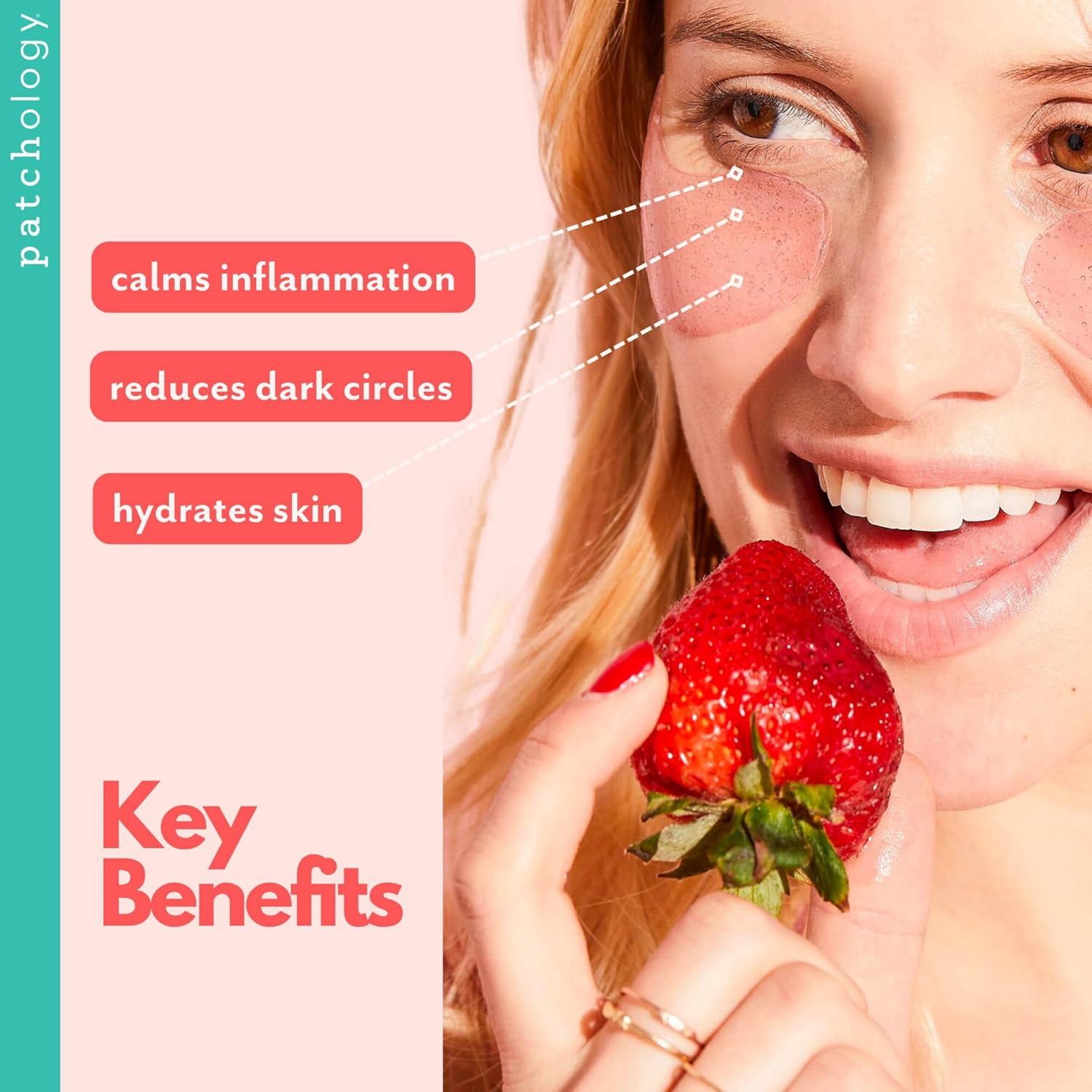 Patchology Serve Chilled Rose Eye Masks Gel, 15 Pack