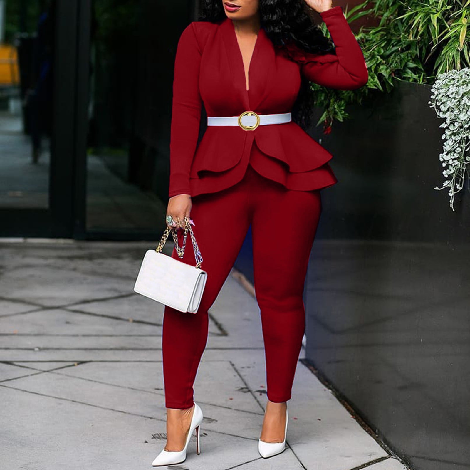 Plus Size Women Loose Two Piece Outfits Set Suits - China Suit and