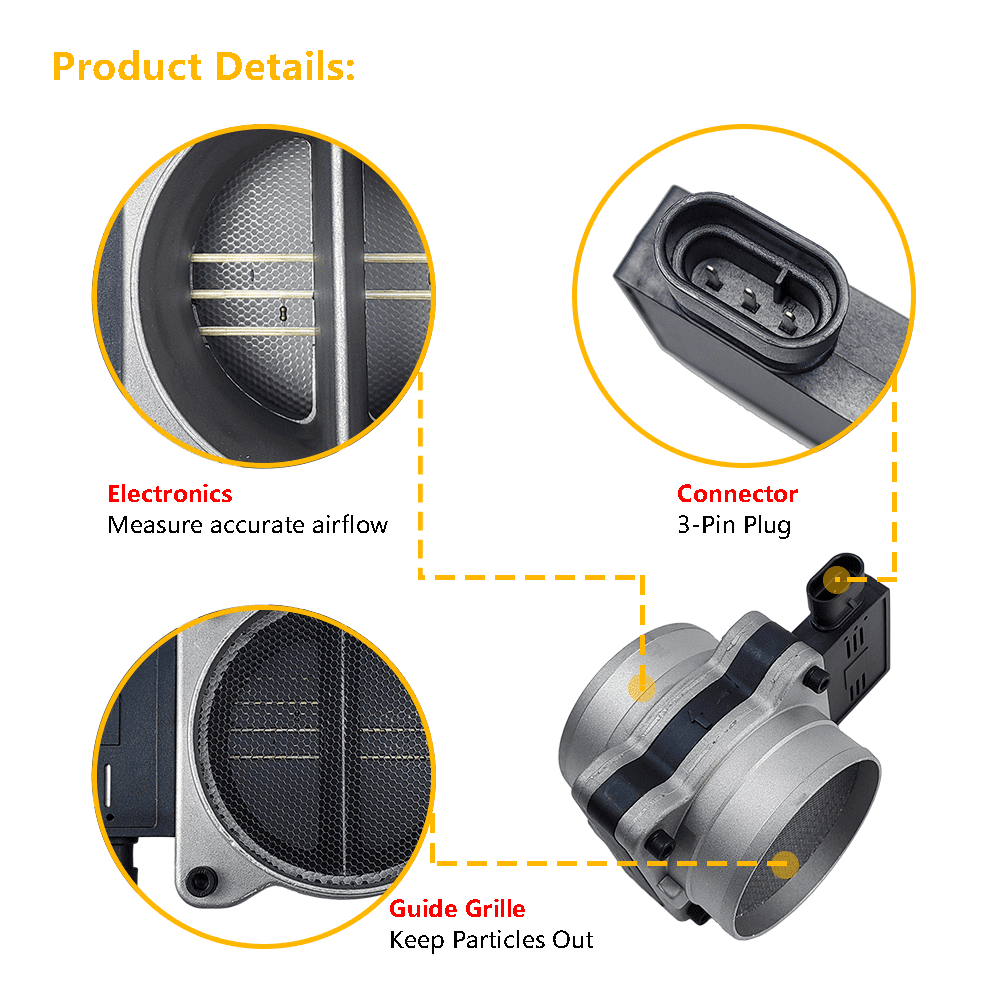 Mass Air Flow Sensor Meter MAF | Fit for Chevrolet (Chevy) Astro Blazer S10 Impala Malibu, Buick Regal, GMC Jimmy, Oldsmobile Aurora, Pontiac Isuzu Cadillac Honda Acura | OE# 2133458 25008302 AF10045