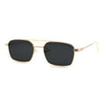 thumbnail image 2 of Mens Double Bridge Rectangle Metal Rim Pimp Shade Gold Black, 2 of 4