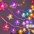 thumbnail image 2 of Guirnalda de luces LED con forma de estrella de copo de nieve para Navidad, guirnalda de hadas con batería y USB, decoración de Halloween de árbol al aire libre, vacaciones de Año Nuevo, 3-50M, 2 of 4