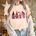 thumbnail image 6 of Virmaxy Women's Valentines Day Short Sleeve Shirt Funny Gnomes Graphic Tops Shirt Casual Fashion Soild Short Sleeve Tunic Tops Spring Summer Trendy Comfy Pullover Shirt Beige XS, 6 of 6