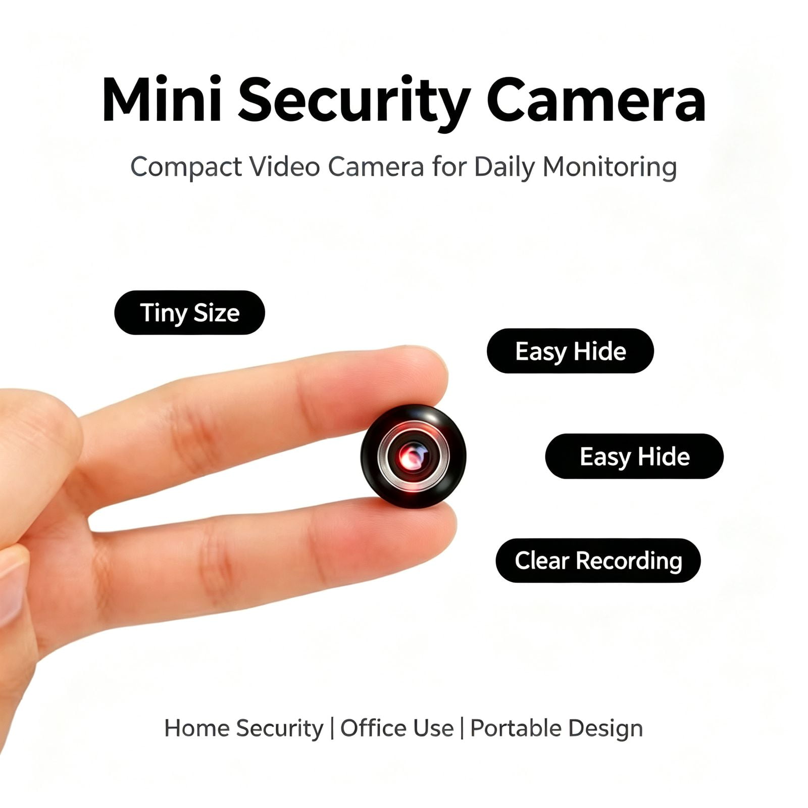 4K Ultra HD Mini Wireless WiFi Home Security Surveillance Camera with Infrared Night Vision Motion Detection Two-Way Audio Remote Phone Real-Time View Loop Recording for Indoor Baby Pet Elderly