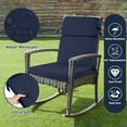 thumbnail image 5 of MOONORAH Outdoor Chair Cushions, 44"L x 21.5"W Patio Seat Cushions Outdoor Chair Pads with Ties, Waterproof Outdoor Chair Cushion Garden Sofa Couch Chair Pads, Sofe Comfortable, Blue, 5 of 9