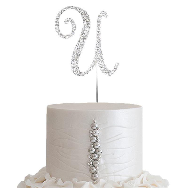 4.5" Tall Letter Y Bling Rhinestone  Wedding Party Cake Topper 