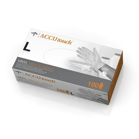Accutouch Synthetic Exam Gloves,Clear,Small