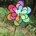 thumbnail image 3 of Rvidsgi Pin-wheel Funny Colorful Three Layers Bee Beetle Windmill Wind Spinner Pinwheels for Decoration, 3 of 8
