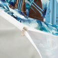 thumbnail image 3 of Castle Fairy Watercolor Floral Surfboard Twin Duvet Cover,Rustic Striped Board Layout Twin Bedding,Blue Brown,Grey Reversible,2pcs,No Comforter,1 Duvet Cover and 1 Pillowcase, 3 of 5