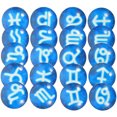 thumbnail image 4 of 20pcs 12-Constellation Pattern Cabochons Zodiac Sign Flat Glass Dome Gems, 4 of 8