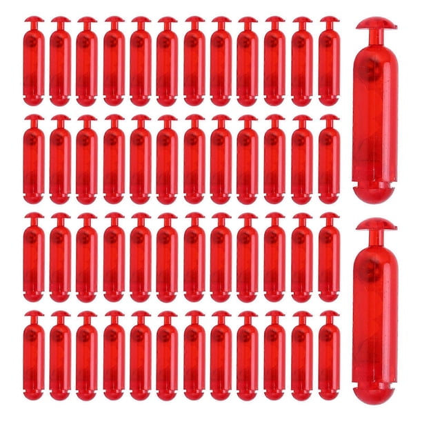 50PCS 21mm Plastic Rattles Shake Fishing Lure Bait Insert Tube Rattles for Soft Fish