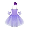 thumbnail image 2 of iiniim Kids Girls Lace Rhinestone Camisole Skirted Leotards Swan Dance Ballet Tutu Dress Performance Costumes, 2 of 7