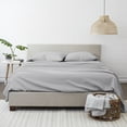 thumbnail image 3 of Noble Linens 4 Piece Pattern Microfiber Bed Sheets Set, Gray Quadrafoil, Full, 3 of 12