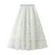 thumbnail image 1 of Falda vintage de malla con volantes hasta la pantorrilla para mujer - Falda tutú plisada de corte A y cintura alta (tallas M-L), 1 of 8