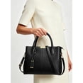 thumbnail image 3 of Gustave PU Leather Shoulder Tote Bag Crossbody Purses and Handbags Fashion Large Capacity Top Handle Satchel Bags for Women Ladies "Black", 3 of 8