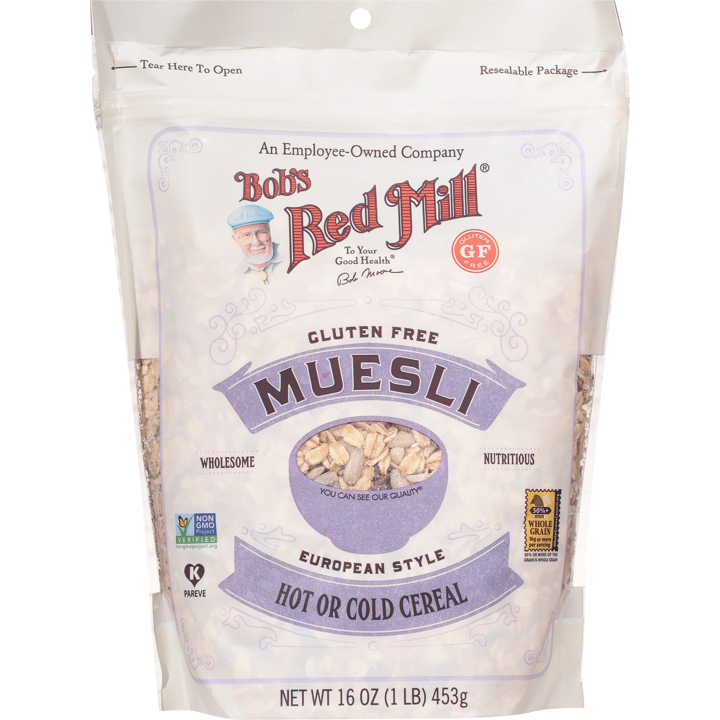 (4 pack) Bob's Red Mill European Style Muesli Gluten Free, 16 oz Bag