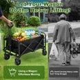 thumbnail image 6 of Firstness Collapsible Wagon Cart, Folding Utility Garden Wagon for Camping Beach Picnic Shopping Sports & Grocery, Black, 6 of 9