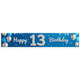 thumbnail image 6 of Blue and Silver Happy 13 Birthday Banner with Balloon Stars Elements Backdrop Party Decoration Photography Props for Birthday Party Celebration Decorations Party Supplies, 6 of 8