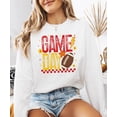 thumbnail image 3 of Trendy Game Day Sweatshirt for Women, Teens, and Kids Red & Yellow Girly Football Sweater White Sweatshirt Adult Medium, 3 of 4