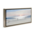 thumbnail image 4 of Stupell Industries Fence Along Shore Landscape Photography Brown Floater Framed Canvas Art Print Wall Art, 25 x 11, 4 of 10