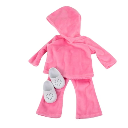 My Life As Loungewear Fashion Set for 18-inch Doll, 3 Pieces Included, Solid Pink