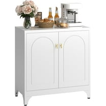Coffee Bar Cabinet,Kitchen Storage Cabinet,Buffet Cabinet with Storage and Adjustable Shelf,White Sideboard Buffet Cabinets for Dining Room, Living Room