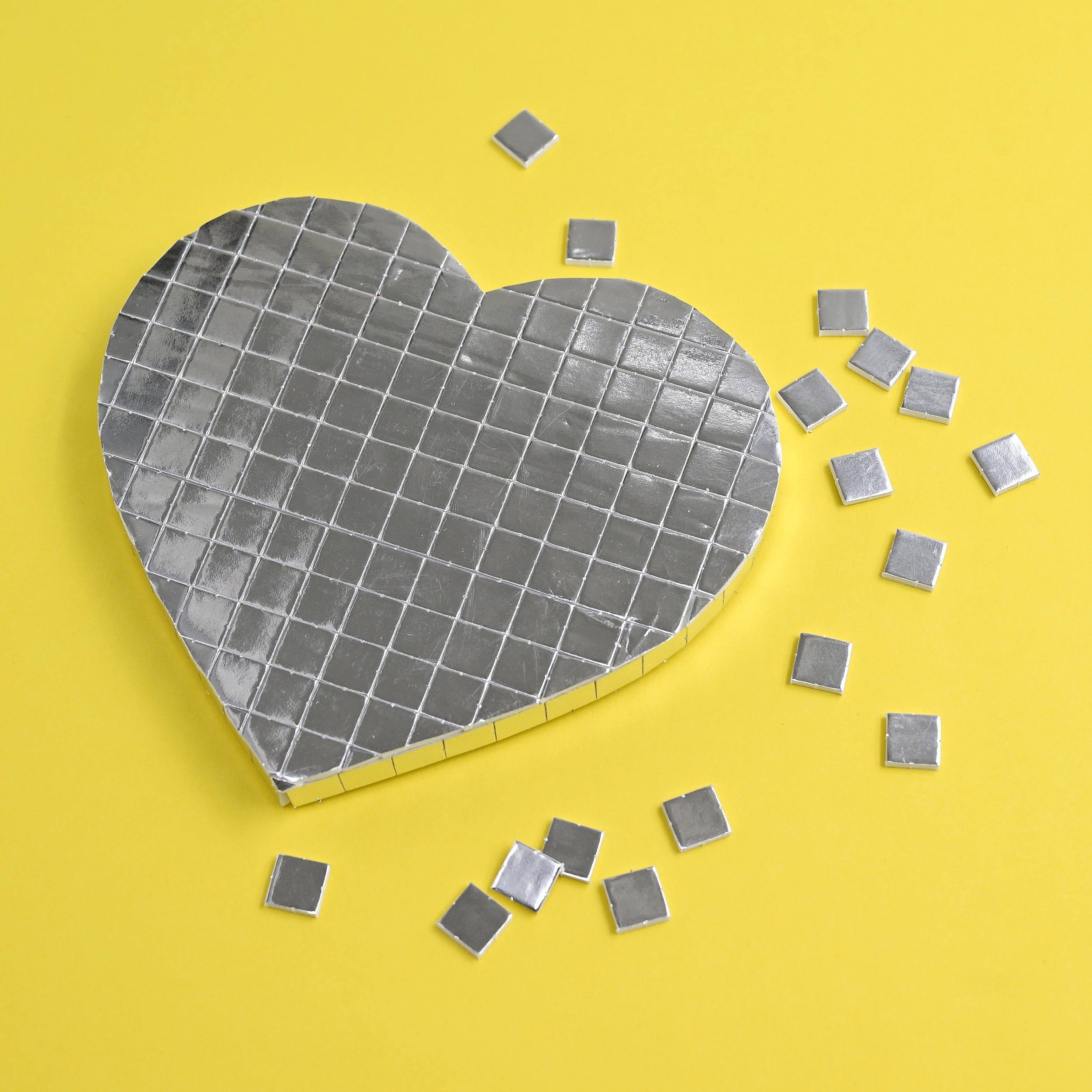 Hello Hobby Kids Silver Foam Mirror Stickers With Reflective Finish, 1,080-Piece Pack