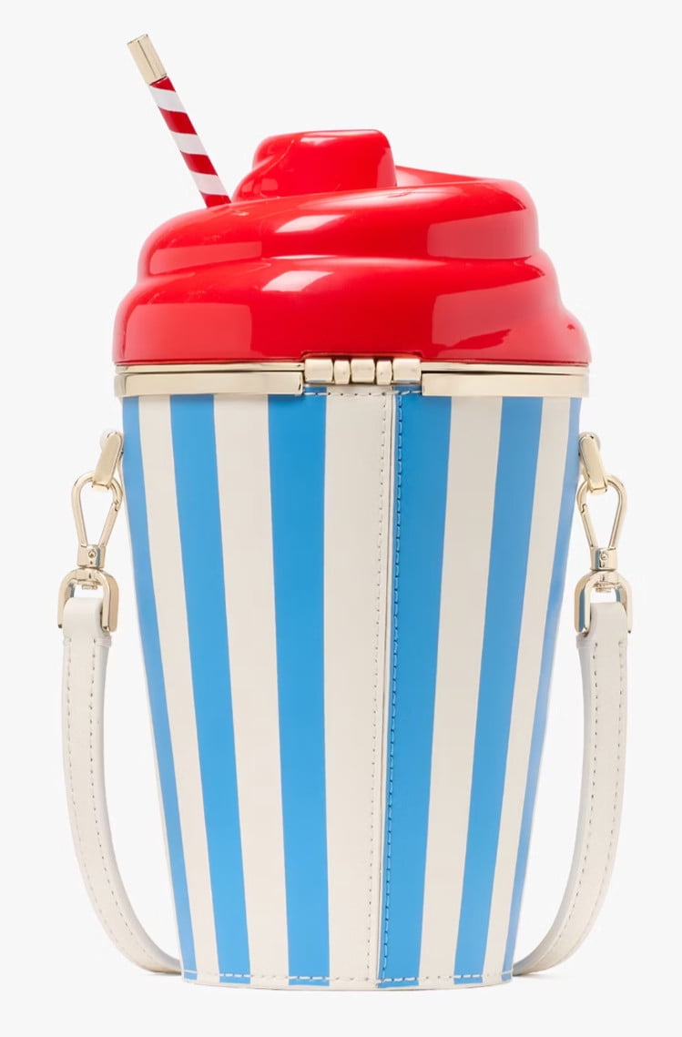 Kate Spade 3D Slushy Crossbody Bag Off White & Blue Leather Purse KK977