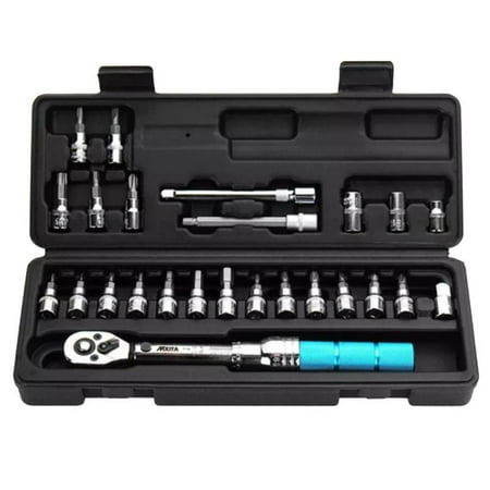 

1/4 Wrench 2-14 Nm Bike Repair Tool For Car Motorcycle Repair Tool Socket Set - Black+Blue