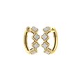thumbnail image 3 of ARAIYA FINE JEWELRY 10K Yellow Gold Round-shape Lab-Grown Diamond Hoop Earrings (2/5 cttw, VS1 Clarity, D-F Color), 3 of 7