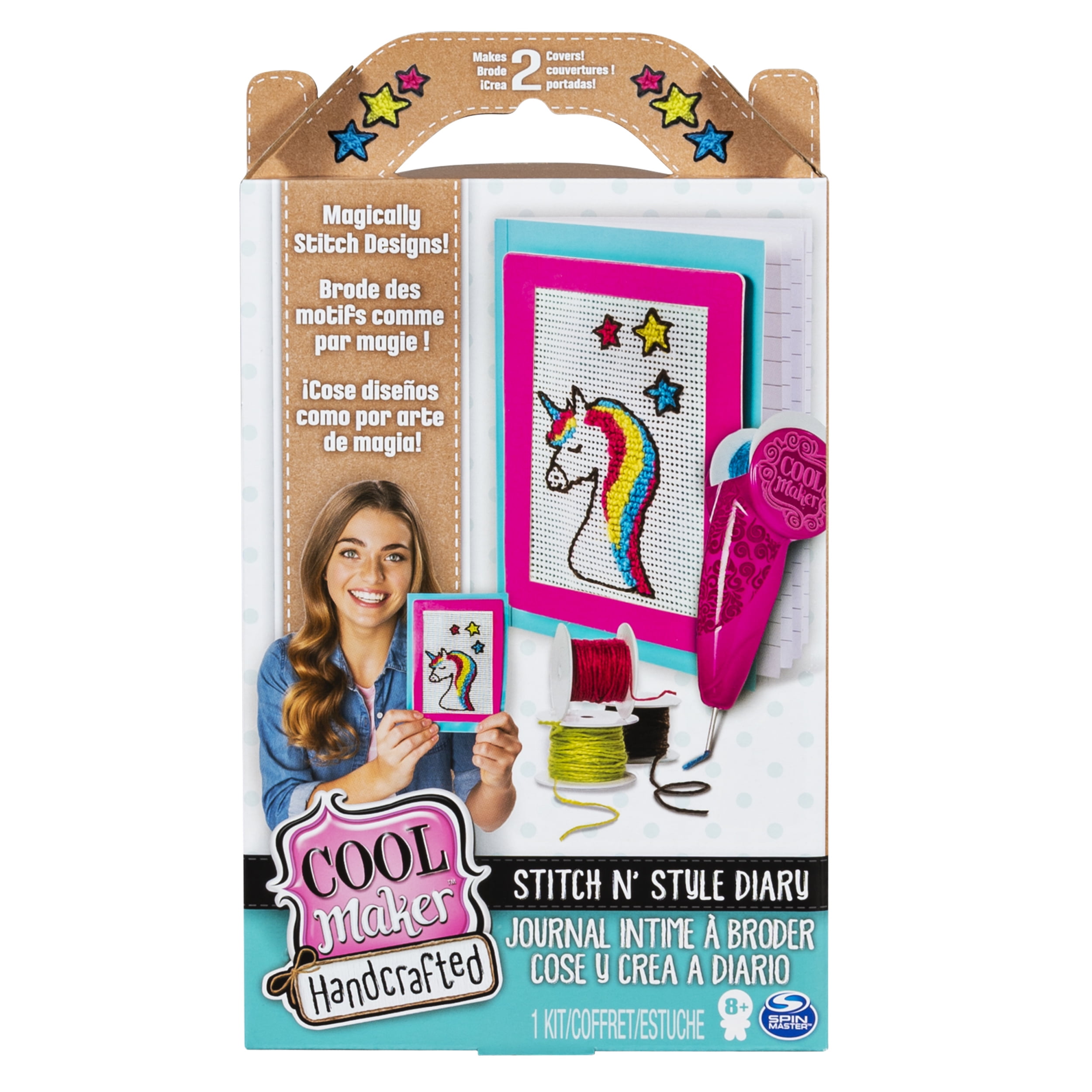 Cool Maker, Handcrafted Stitch N&rsquo; Style Diary Activity Kit, Makes 2 Covers, for Ages 8 and Up