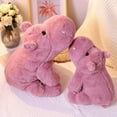 thumbnail image 4 of XUYAN Weighted Stuffed Animals for Kids Soft Hippo Stuffed Animal 17.7" 2.2lbs Small Cuddly Weighted Hippo Plush for Comfort, Gifts for Kids & Adults Christmas, Birthdays, Valentines, 4 of 9