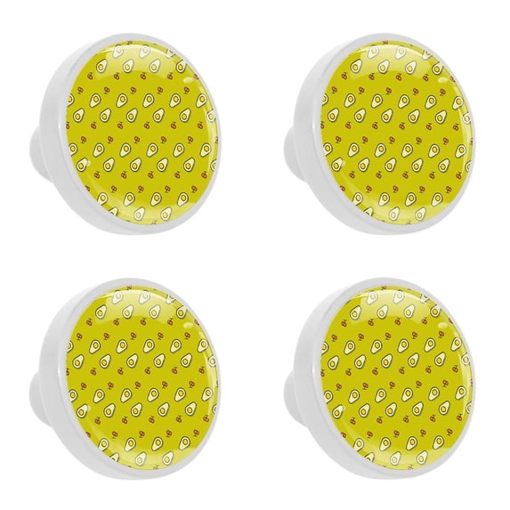 4 Pcs Avocado Cherry Knobs for Kitchen Cabinet Cupboard Dresser Bookcase Drawer Pulls Handles Round Home Decor