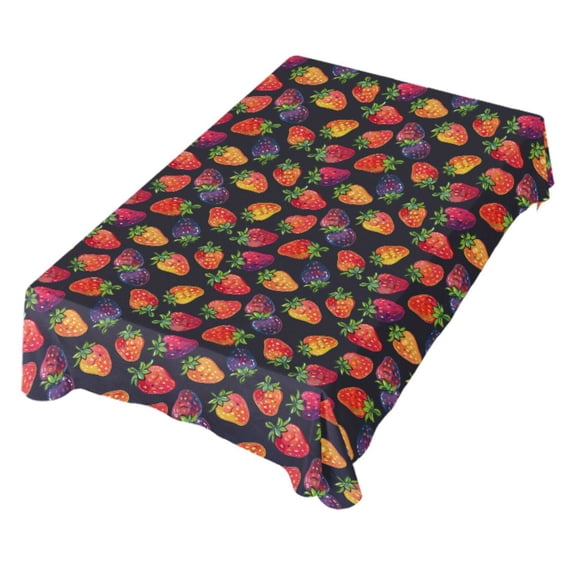 JSTEL Colorful Strawberry Table Cloth Rectangle 54 x 72 Inch Tablecloth Anti Wrinkle Table Cover for Dining Kitchen Parties
