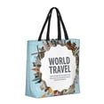thumbnail image 2 of Xecao World Travel for Tote Bag: spacious with inner pockets, ideal for work, shopping, or travel., 2 of 9