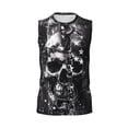thumbnail image 6 of Lsque Chained Skull Artwork Print Men's Cotton Blend Sleeveless Muscle Shirts (S-3XL)- Moisture Wicking, Odor Protection, UPF 30+,3X-Large, 6 of 8