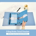 thumbnail image 3 of FORMRS 2 Pack Pencil Pouch for 3 Ring Binder with Clear Window Zipper Case, Ice Cream Cat, 3 of 6
