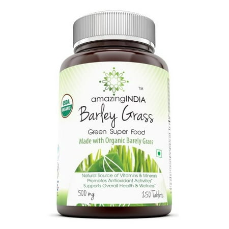 Amazing India Barley Grass 500 Mg 250 Tablets (Best Grass For Cows In India)