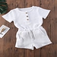 thumbnail image 4 of Unisex Baby Solid Color  Neck Short Sleeve Tee Shorts Set, 4 of 6
