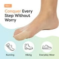 thumbnail image 4 of ZenToes 5 pack Toe Caps Closed Toe Fabric Sleeve Protectors with Gel Lining, 4 of 7