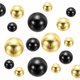 thumbnail image 1 of Uxcell 300Pcs Perlas Falsas para Manualidades, Perlas Redondas Sin Agujero de 8/14/20mm, Negro/Dorado, 1 of 5