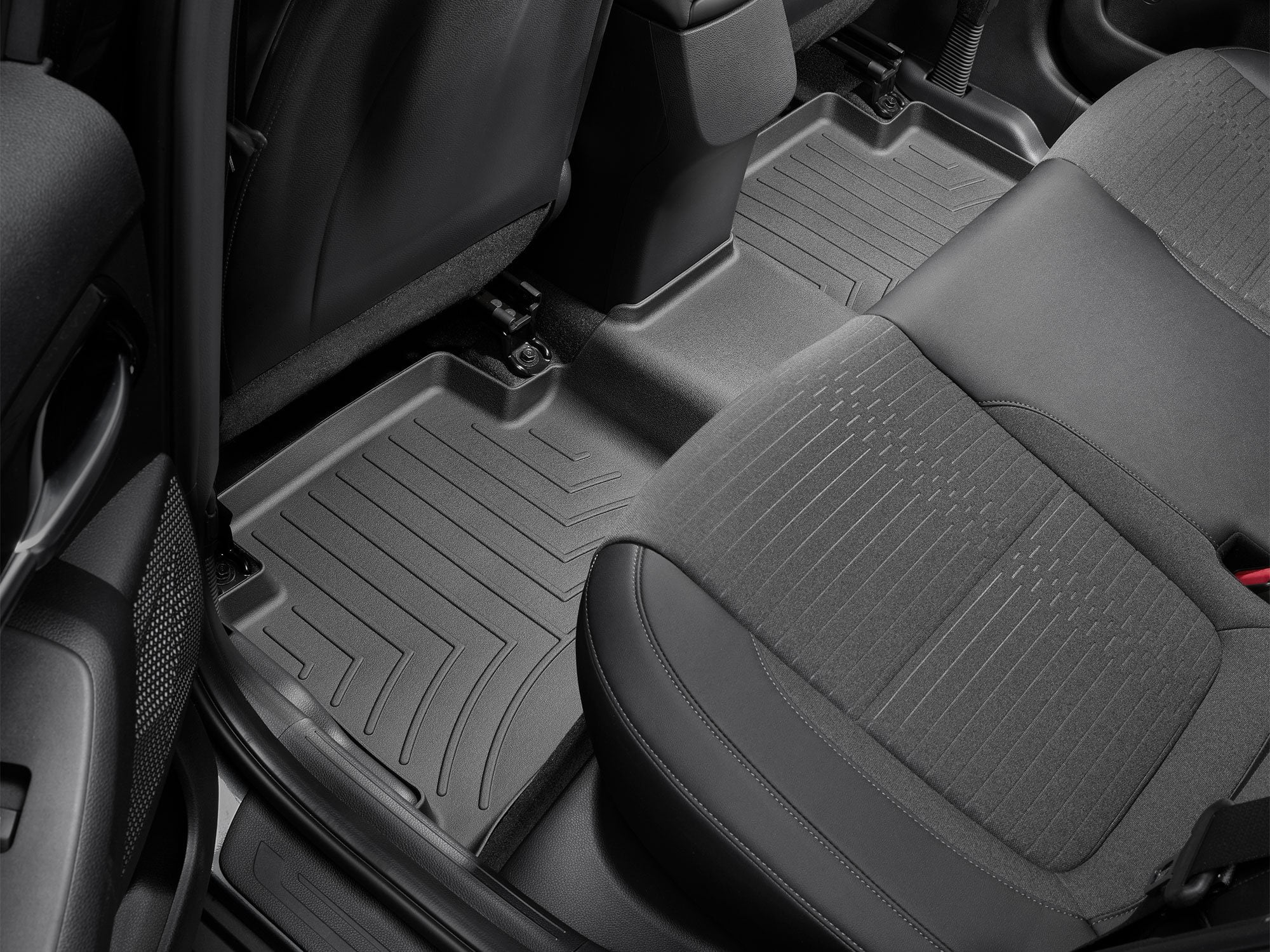 WeatherTech Custom Fit FloorLiners compatible with 2021-2026 Kia Seltos - 2nd Row, Black