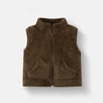 thumbnail image 3 of Girls Boys Fleece Vest Casual Loose Zipper Fuzzy Sleeveless Jacket Kids Lightweight Winter Warm Outwear with Pockets 0-6 Years, 3 of 4