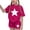 Hot Pink, variant on Cethrio Girls Summer Outfit Sets, Graphic Casual Crew Neck Short Sleeve Kids' 2 Piece Sets Hot Pink Size 10-12