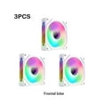 thumbnail image 2 of 3x Hydraulic Bearings Power Case Heat Fan Rgb Fan Sink Computer Fan For Cooling Performance Surging White frontal lobe, 2 of 9