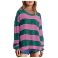 thumbnail image 1 of 2DXuixsh Chandails à Capuchon pour Femmes Chandail en Molleton Surdimensionné à Manches Longues Col Rond Pulls d'Automne Vêtements Preppy Tendance Violet Foncé Taille g, 1 of 5