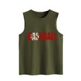 thumbnail image 1 of Birdeem Ladies Summer Fashion Solid Color Baseball Print Pattern Sleeveless Vest Top T-Shirt, 1 of 4