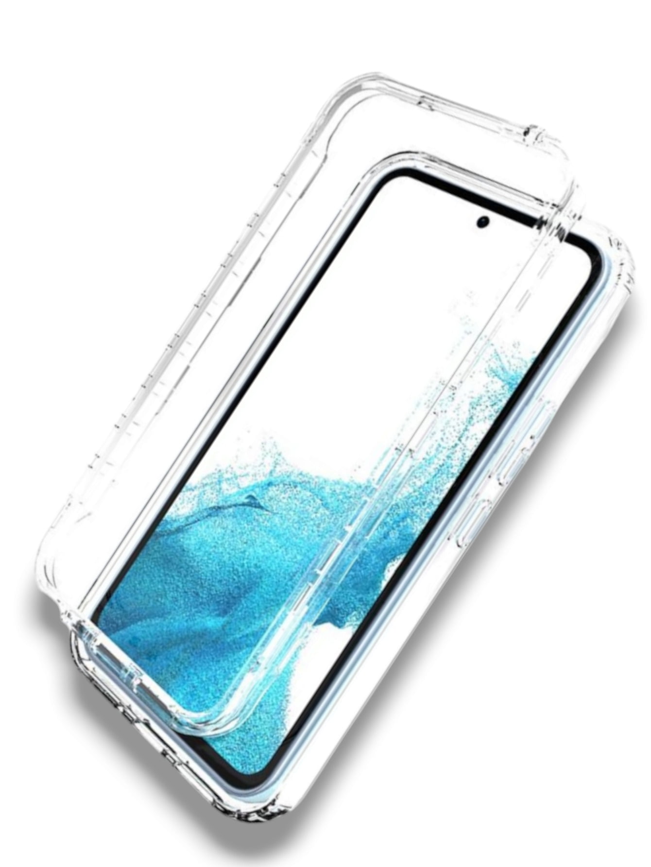 JIAFEI Cover per Honor X7a, [con Protezione dello Schermo Integrata] 360 Gradi Rugged Trasparente Case Armor Bumper Cover per Honor X7a - Nero