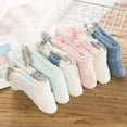 thumbnail image 3 of 5 Pairs Fuzzy Crew Socks Warm Non Slip Fluffy Socks Sleeping Socks for Women, 3 of 10