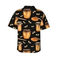 thumbnail image 4 of Xecao Bee and Honey print Hawaiian shirt - a stylish short-sleeve button-down for men, perfect for casual beach and tropical outings., 4 of 9